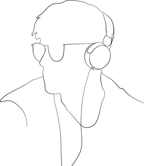 Man with headphones